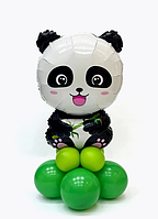 Фольгована куля фігура Панда на стійці з повітряних куль