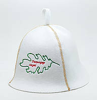 Банная шапка Luxyart "Господар лазні" искусственный фетр белый (LA-92)