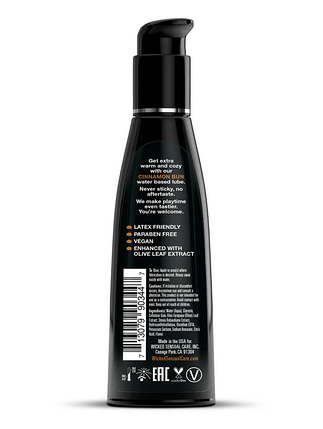 Їстівний лубрикант зі смаком булочки з корицею Wicked Aqua Cinnamon Bun Flavored, 120 мл, фото 2