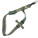 Ремінь для АК триточковий поліамідний зі швидким скиданням олива (LE2078), фото 2