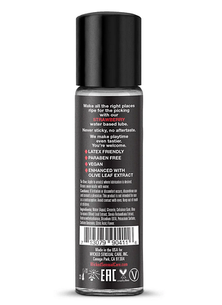 Їстівний лубрикант зі смаком полуниці Wicked Aqua Strawberry Flavored 120 мл, фото 2