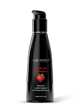 Їстівний лубрикант зі смаком полуниці Wicked Aqua Strawberry Flavored 120 мл, фото 3
