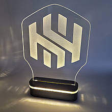 Логотип з підсвіткою. Брендований світильник. LED світильник від акумулятору