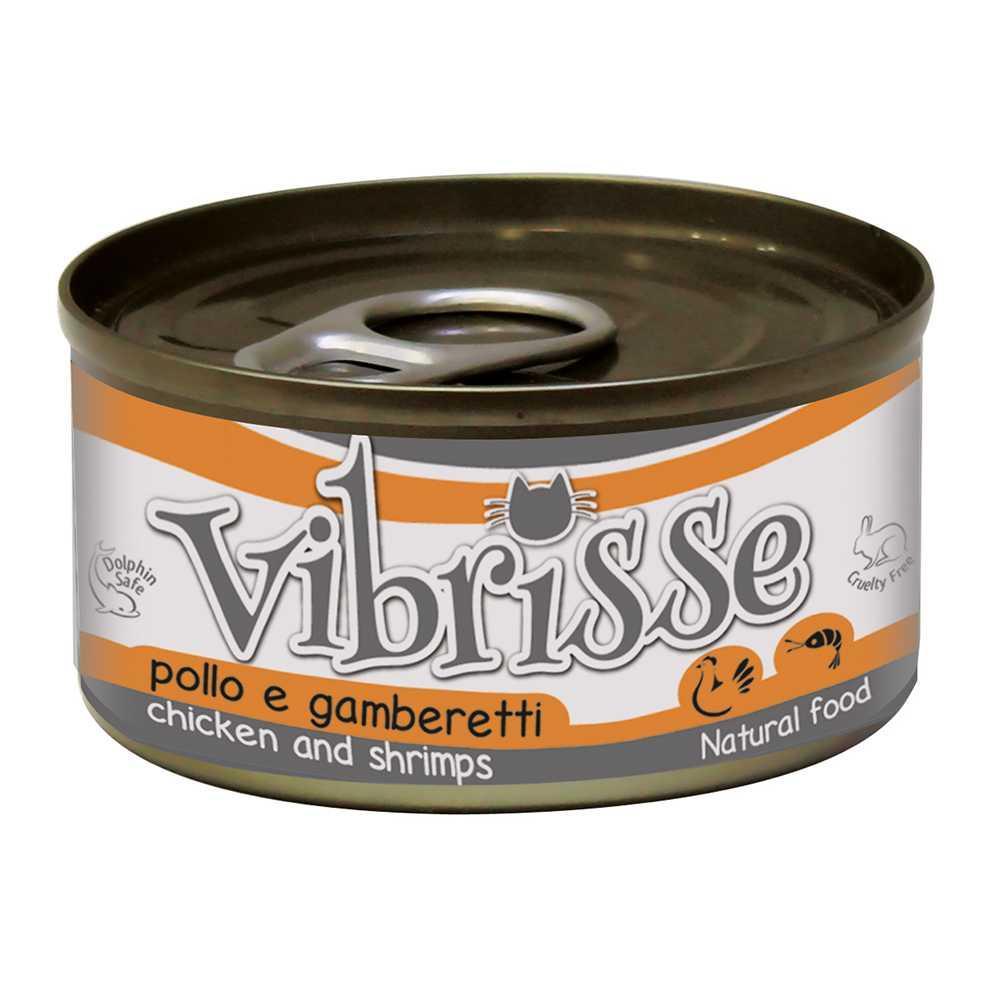 Vibrisse Курка з креветками в соусі натуральні консерви для котів - 70 г (149052)