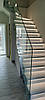 Скляні поручні на конекторах для сходів з прозорим склом, фото 2
