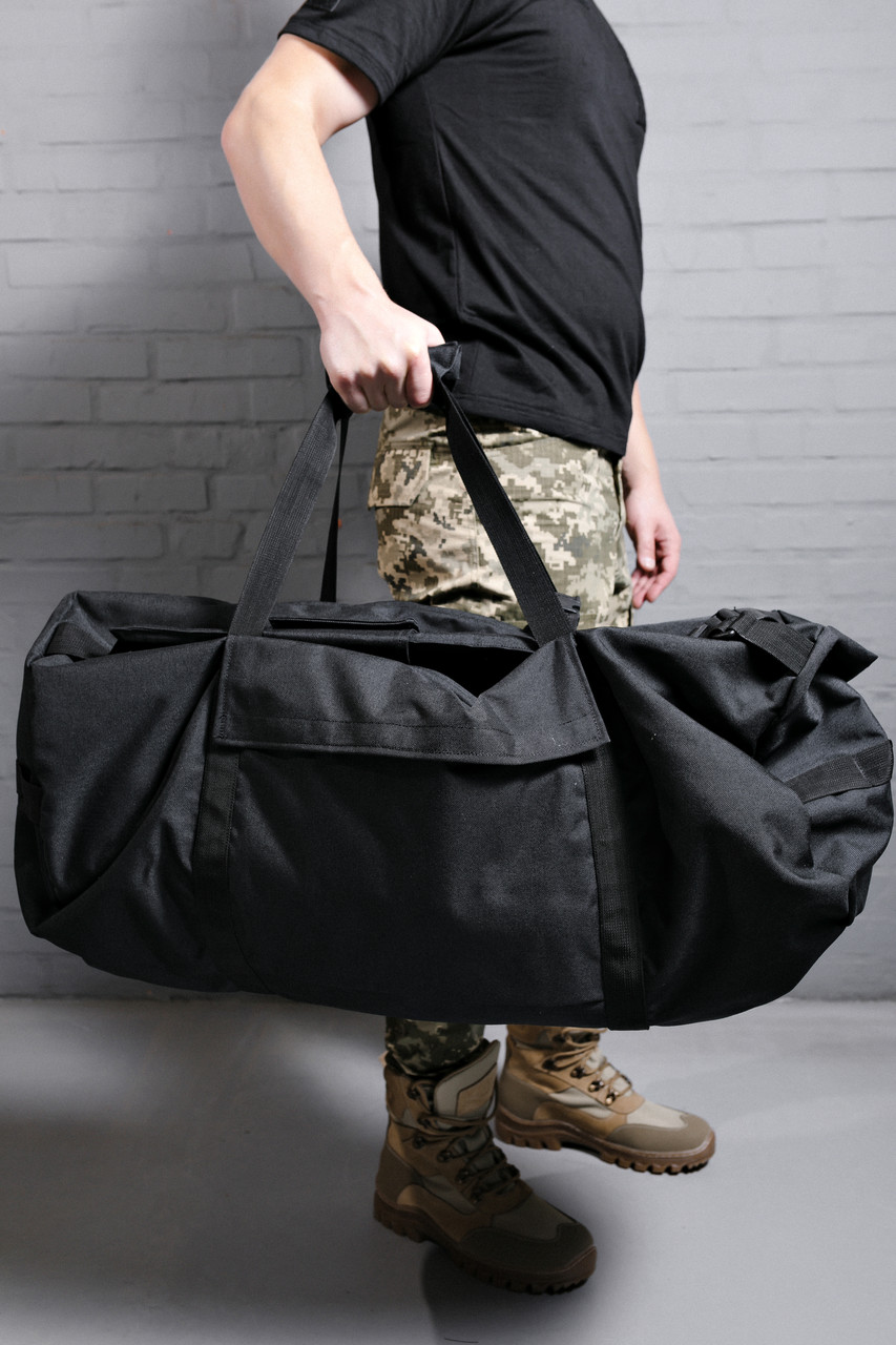Баул 120л, чорний (кордура)