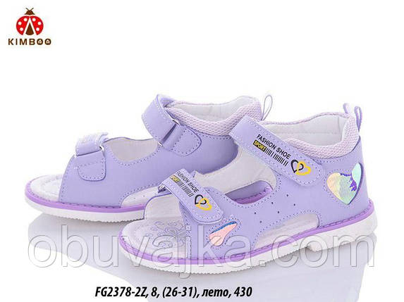 Дитяче літнє взуття 2023 гуртом. Дитячі босоніжки бренда Kimboo для дівчаток (рр. з 26 по 31), фото 2