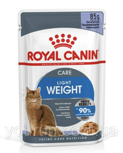 Royal Canin Light Weight Care Jelly - Консервований корм для котів, схильних до ожиріння (шматочки в желе) 85гр