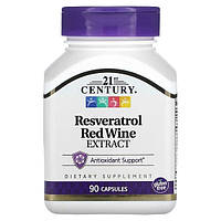 21st Century, Resveratrol Red Wine Extract (90 капс.), ресвератрол