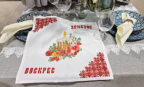 Серветка тканинна для корзинки Пасхальна, (сервірувальна 40х40см, Білий), фото 4
