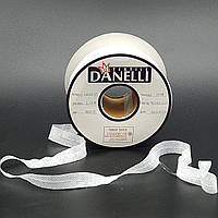 Стрічка ниткопрошивна для шва по косій Біла 15мм (рул 100м) Danelli