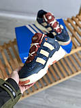 Кросівки чоловічі Adidas Niteball Blue Beige синій демісезонні стильні адідас найтбол модні на весну, фото 4