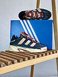 Кросівки чоловічі Adidas Niteball Blue Beige синій демісезонні стильні адідас найтбол модні на весну, фото 5
