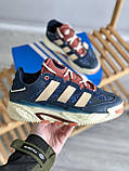 Кросівки чоловічі Adidas Niteball Blue Beige синій демісезонні стильні адідас найтбол модні на весну, фото 6