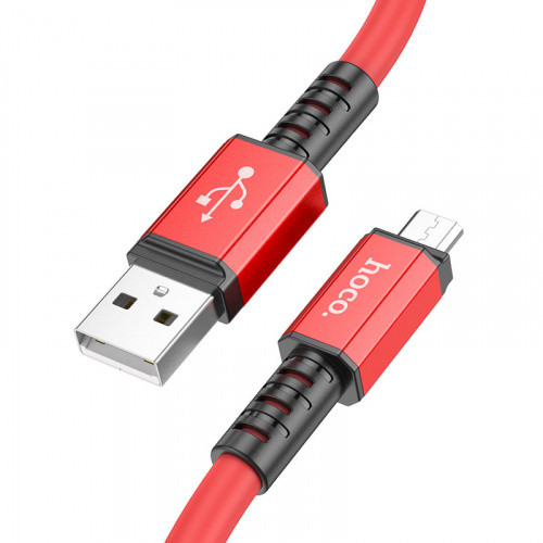 Кабель Hoco X85 Strength USB - MicroUSB 2.4A/1m (Червоний)