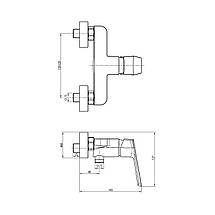 Змішувач для душу Dante Lexi TL 21701-H57-BL, фото 3