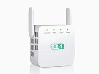 Беспроводной Wi-Fi ретранслятор BauTech Усилитель Wi-Fi 2.4 ГГц 300 Мбит/с репитер Белый (1009-772-00)