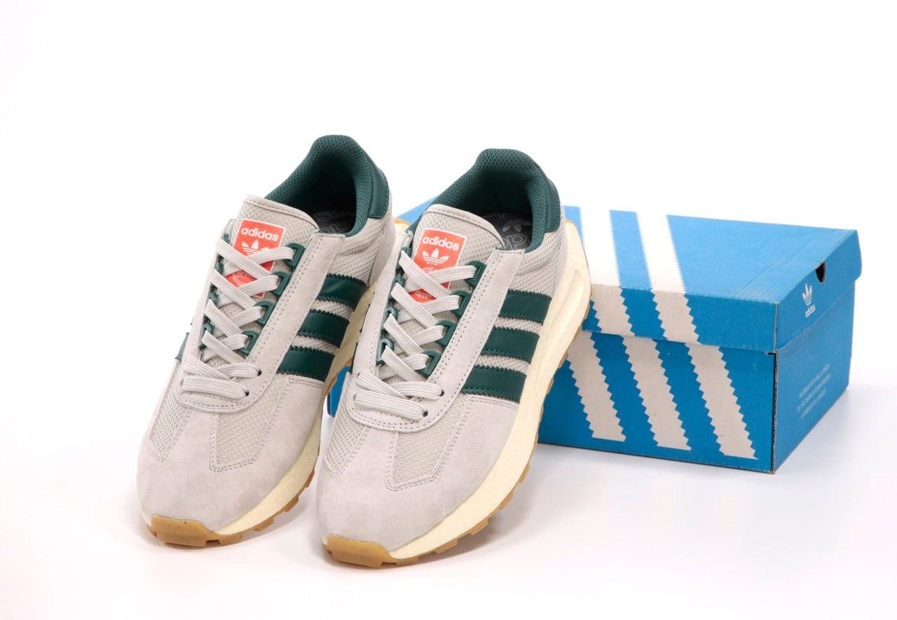 Чоловічі кросівки Adidas Retropy E5 Gray Green (Сірі з зеленим) Взуття Адідас Репторі Е5 повсякденні текстиль замш демісезон