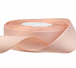 Репс однотонний. Колір персик. Ширина 2.5 см бобіна — 18 м, фото 2