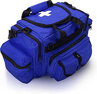 Blue ASA TECHMED First Aid Responder EMS Emergency Medical Trauma Bag Deluxe, чорний