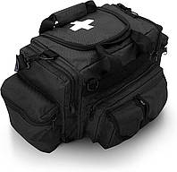 Black ASA TECHMED First Aid Responder EMS Emergency Medical Trauma Bag Deluxe, чорний
