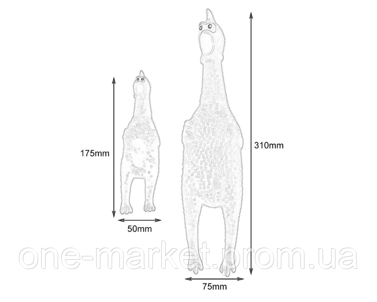 Кричащий цыпленок 31 см. Игрушка для собак кричащая курица, курица пищалка - фото 3 - id-p1796139295
