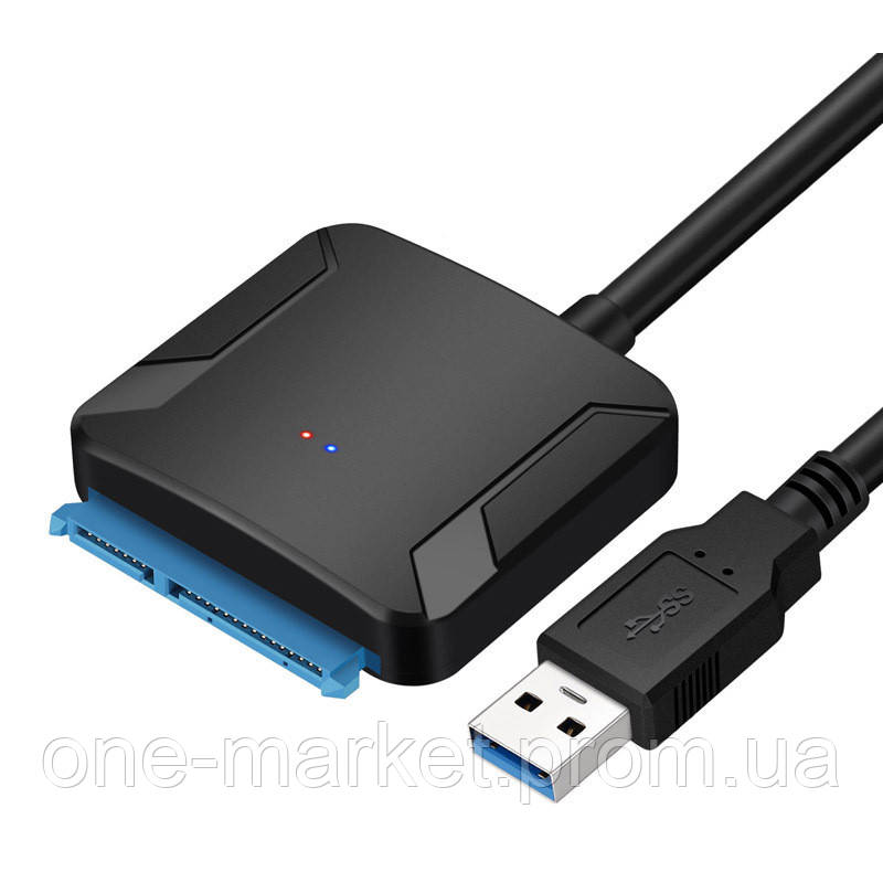 Переходник USB 3.0 - SATA 2.5", 3.5" с блоком питания Адаптер для жесткого диска - фото 1 - id-p1796139297