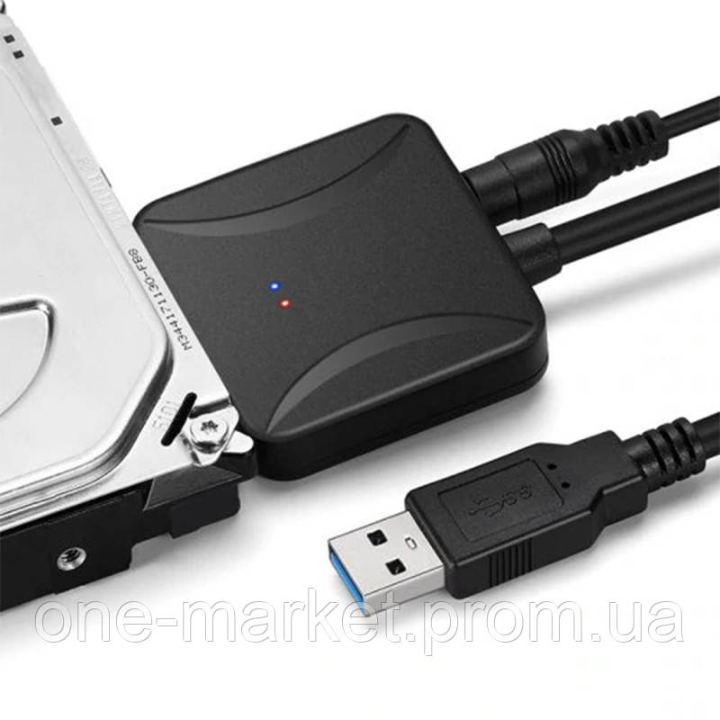Переходник USB 3.0 - SATA 2.5", 3.5" с блоком питания Адаптер для жесткого диска - фото 4 - id-p1796139297