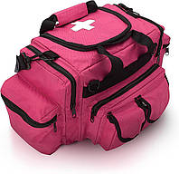Pink ASA TECHMED First Aid Responder EMS Emergency Medical Trauma Bag Deluxe, чорний