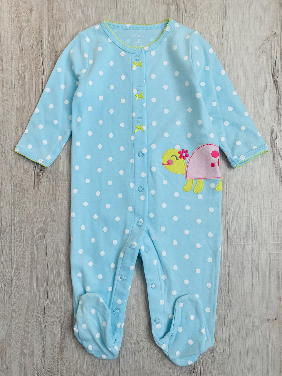Чоловічок для дівчинки Carters 115-990 9 міс 67-72 см Блакитний