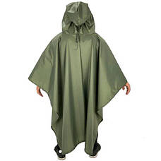 Тактичне пончо ВСУ (плащ-намет) олива (XL) (LE2507), фото 2