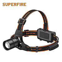 Фонарь налобный аккумуляторный, масштабируемый HL71 SuperFire 500 Lumen IP43