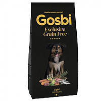 Сухой корм для собак Gosbi Exclusive Grain Free Light Medium 3 кг c лососем и рыбой