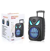 Портативна акустична система Bluetooth колонка з RGB 10W PLM Winso GZ-9908 (8"x1) з мікрофоном караоке, фото 4