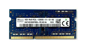 Оперативна пам'ять для ноутбука Sodimm DDR3L 4GB 1600mhz PC3L-12800 Hynix бв