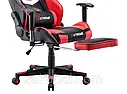 Геймерське крісло Extreme Zero series чорно-червоне спортивне з підставкою для ніг, фото 7