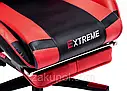 Геймерське крісло Extreme Zero series чорно-червоне спортивне з підставкою для ніг, фото 8