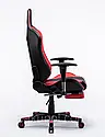 Геймерське крісло Extreme Zero series чорно-червоне спортивне з підставкою для ніг, фото 6