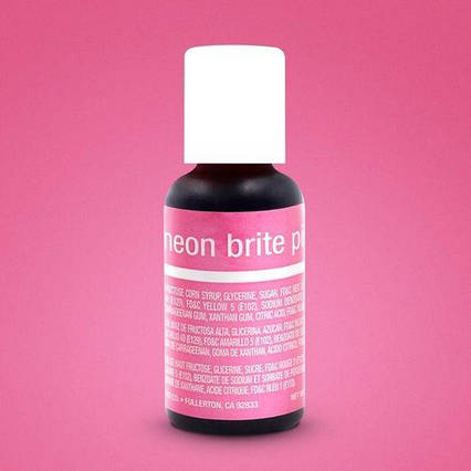 Гелевый краситель Chefmaster Liqua-Gel Neon Brite Pink (Неоновый розовый)