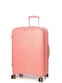 Валіза середня M поліпропілен пудра 67х47х26(+5)см/83л/3.7кг/Snowball