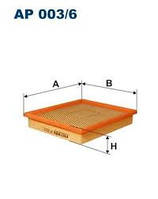 Воздушный фильтр Filtron AP 003/6 Wix WA9490