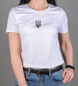 Футболка жіноча Тризуб 2301ж (Уп.4шт M-XXL), Білий
