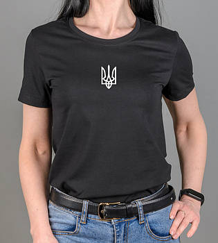 Футболка жіноча Тризуб 2301ж (Уп.4шт M-XXL), Чорний