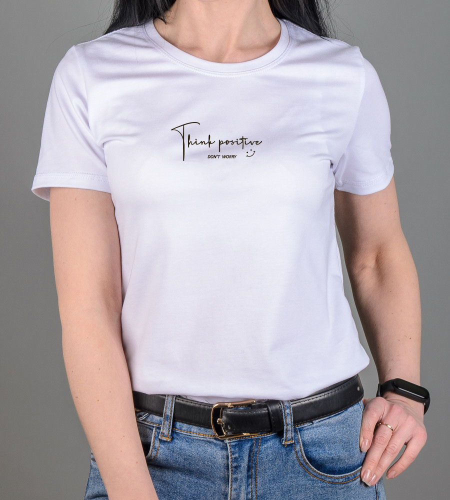 Футболка жіноча Think Positive 2314ж (Уп.4шт M-XXL), Білий, фото 1