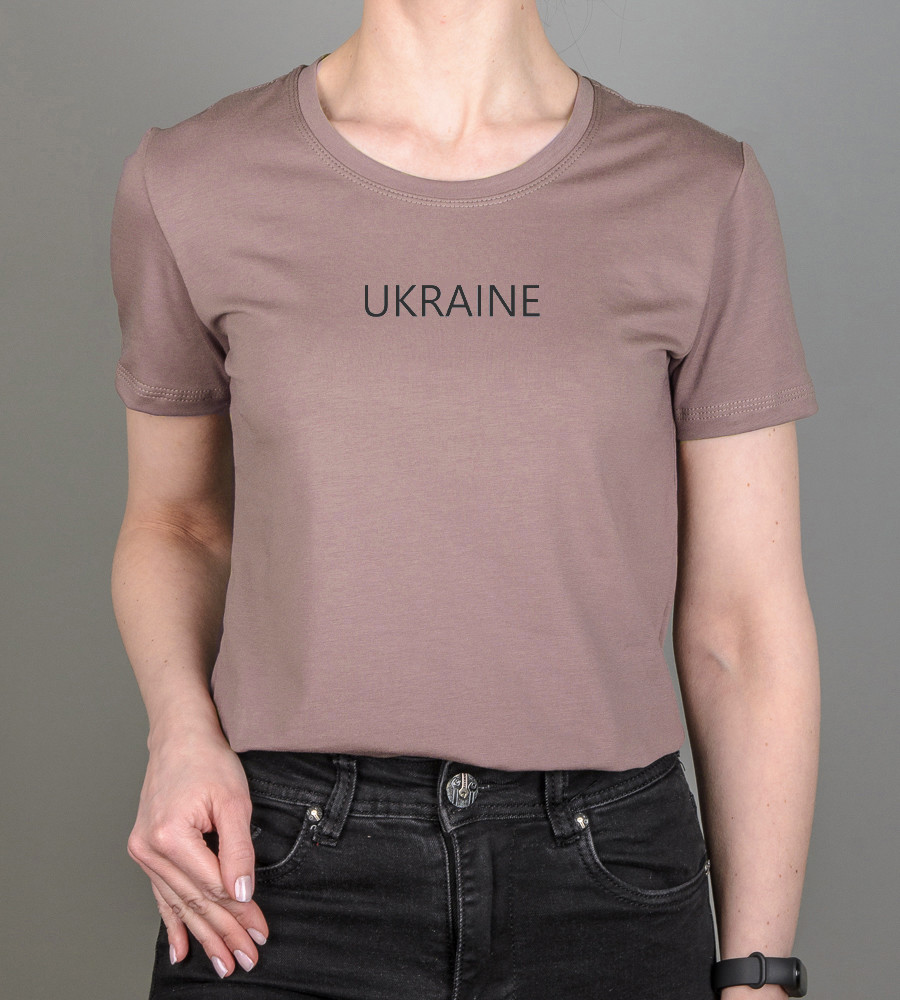 Футболка жіноча Ukraine 2308ж (Уп.4шт M-XXL), Пудра