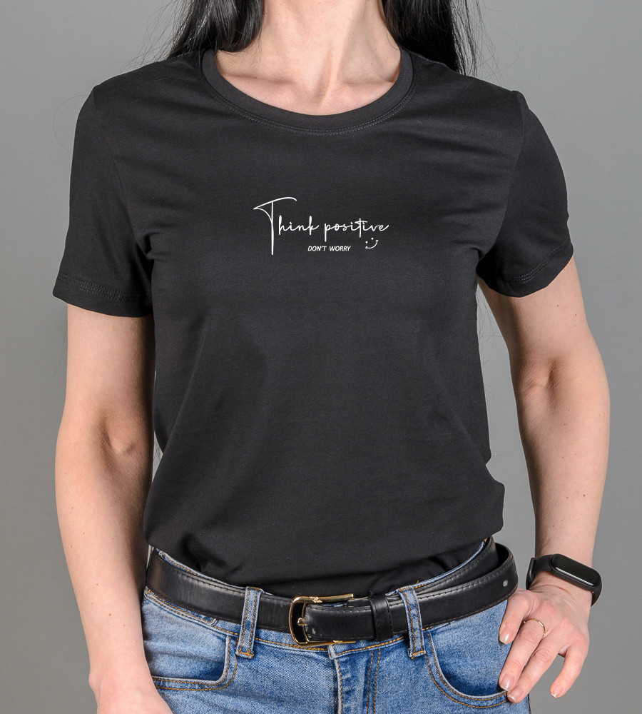 Футболка жіноча Think Positive 2314ж (Уп.4шт M-XXL), Чорний