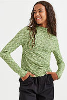 Зеленый тонкий реглан для девочек H&M 8-10 лет 134-140 см