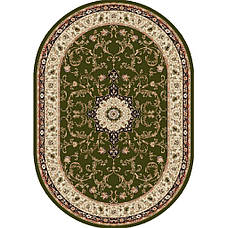 Килим круглий d1м зелений класичний дизайн LOTOS 523/310, фото 3
