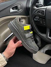 Чоловічі кросівки Adidas Forum Low Strap Cinder Grey Acid Yellow GX3657, фото 3