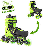 Роликовые коньки Neon Combo Skates Салатовый (Размер 30-33) (NT09G4)